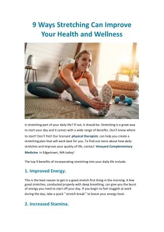 9 ways stretching can improve your health