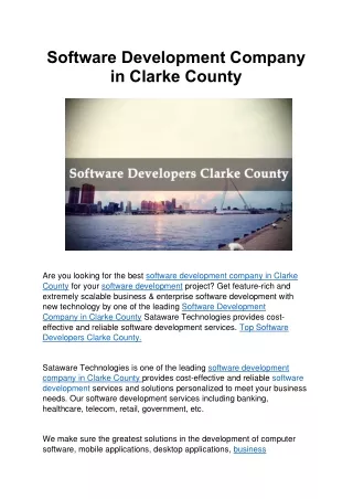Software Development Company in Clarke County