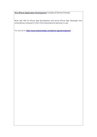 hire iphone application development company