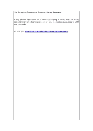 hire survey app development company survey