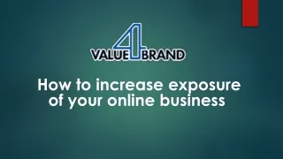how to increase exposure of your online business