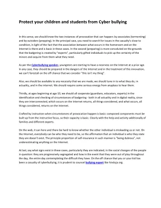 protect your children and students from cyber