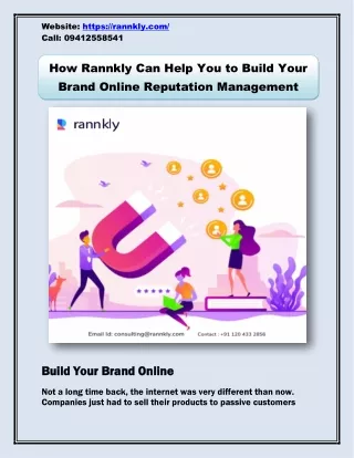 How Rannkly Can Help You to Build Your Brand Online Reputation Management