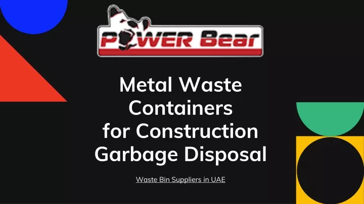 metal waste containers for construction garbage