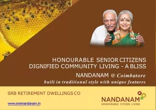 Sree Nandanam one of the best senior citizen retirement community in Coimbatore