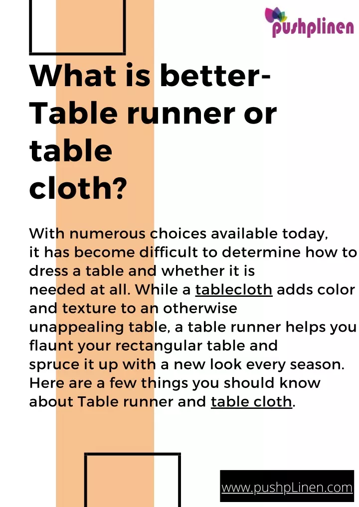 what is better table runner or table cloth