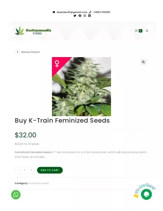 Buy K-Train Feminized Seeds | Buy K Train Feminized Marijuana Seeds