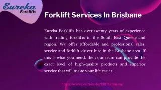 Forklift Sale In Brisbane Region | Quality & Reliable Forklifts | Eureka Forklifts