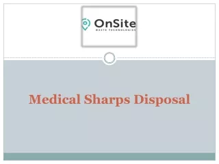 medical sharps disposal
