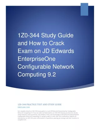 1z0 344 study guide and how to crack exam