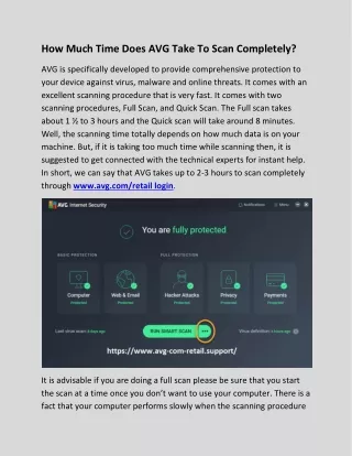 how much time does avg take to scan completely