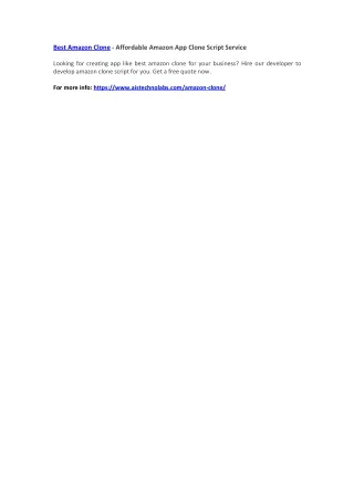 best amazon clone affordable amazon app clone