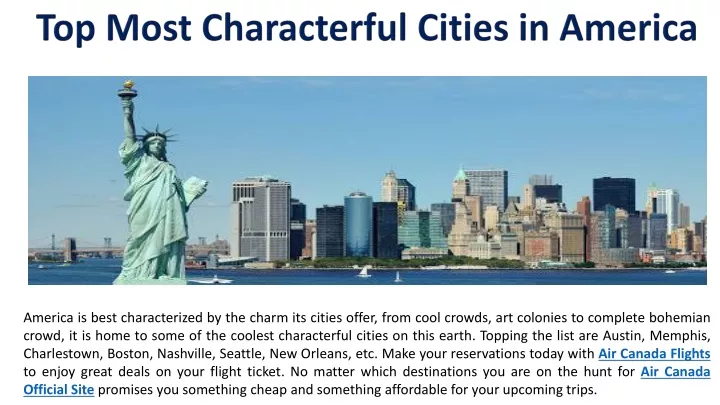 top most characterful cities in america