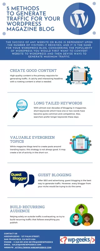 5 methods to generate traffic for your wordpress