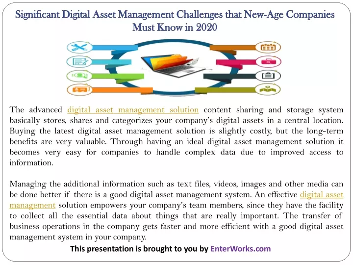 significant digital asset management challenges