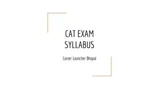 cat exam syllabus