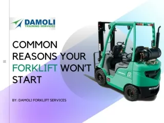 Common reasons your forklift won’t start