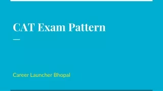cat exam pattern