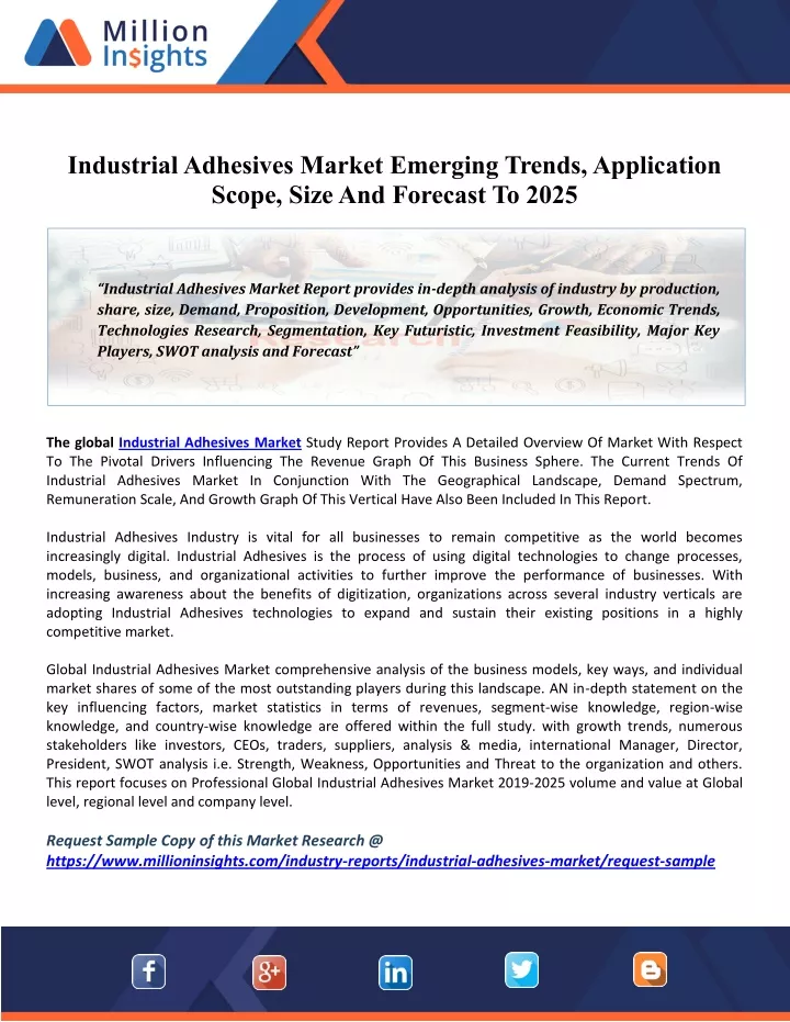 industrial adhesives market emerging trends