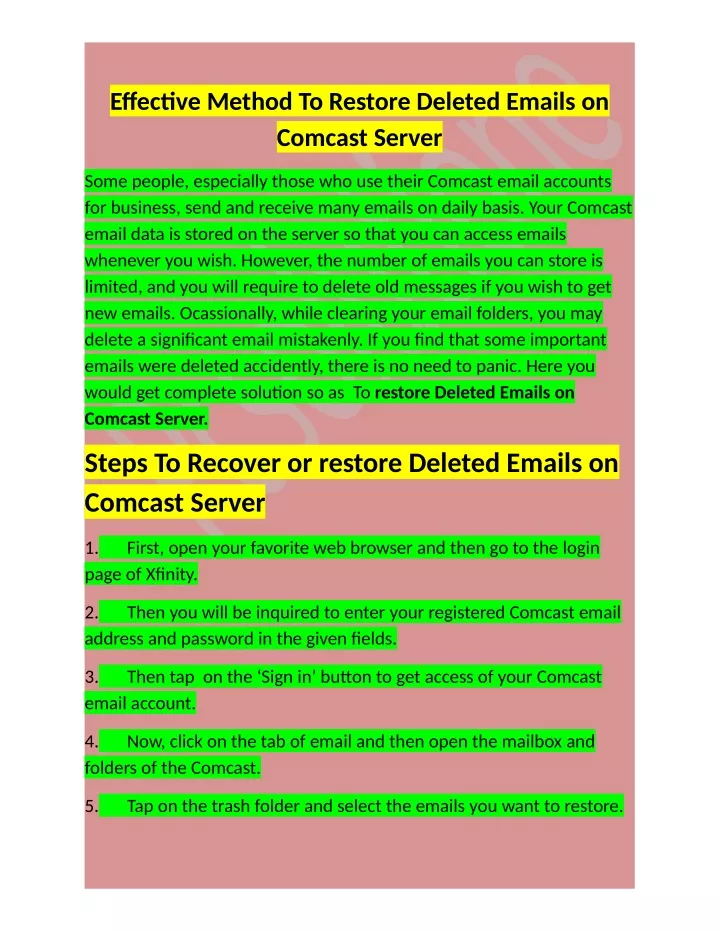 effective method to restore deleted emails