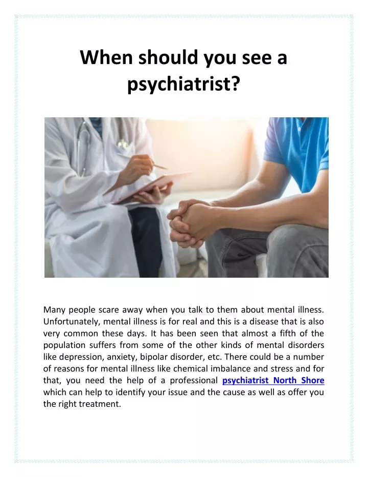 when should you see a psychiatrist