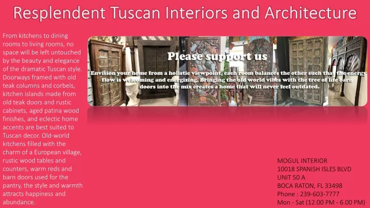resplendent tuscan interiors and architecture