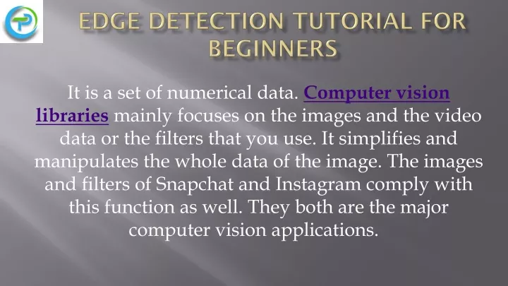 edge detection tutorial for beginners