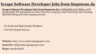scrape software developer jobs from stepstone de