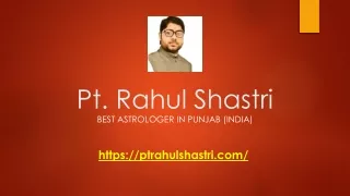 Get Details about Pt. Rahul Shastri [Presentation]