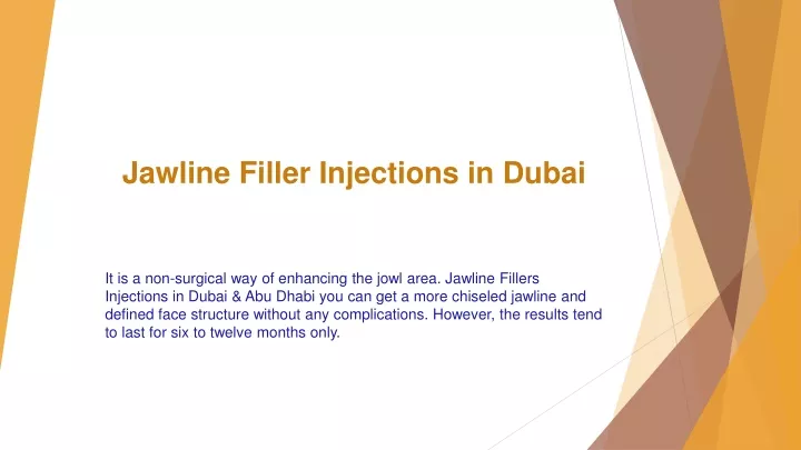 jawline filler injections in dubai