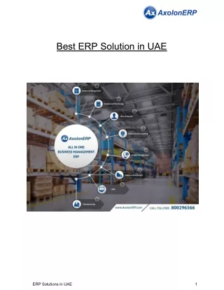best erp solution in uae