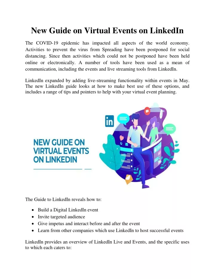 new guide on virtual events on linkedin