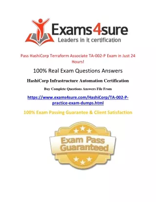 pass hashicorp terraform associate ta 002 p exam