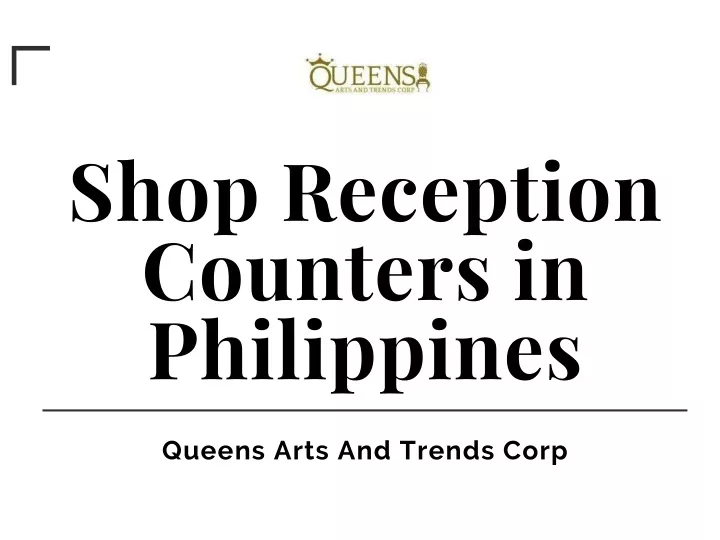 shop reception counters in philippines
