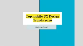 Watch Out Trends of Mobile UX Design for 2020