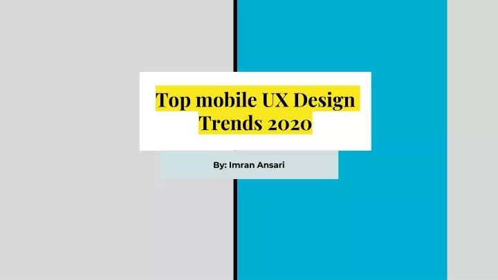 top mobile ux design trends 2020