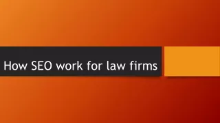 How SEO work for law firms