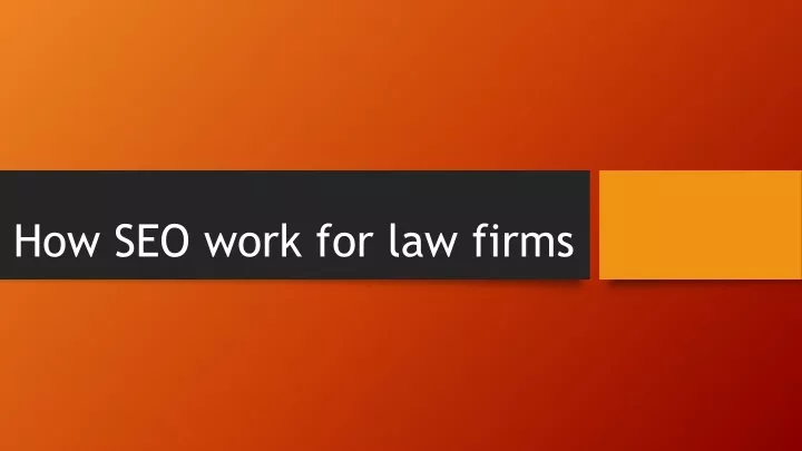 how seo work for law firms