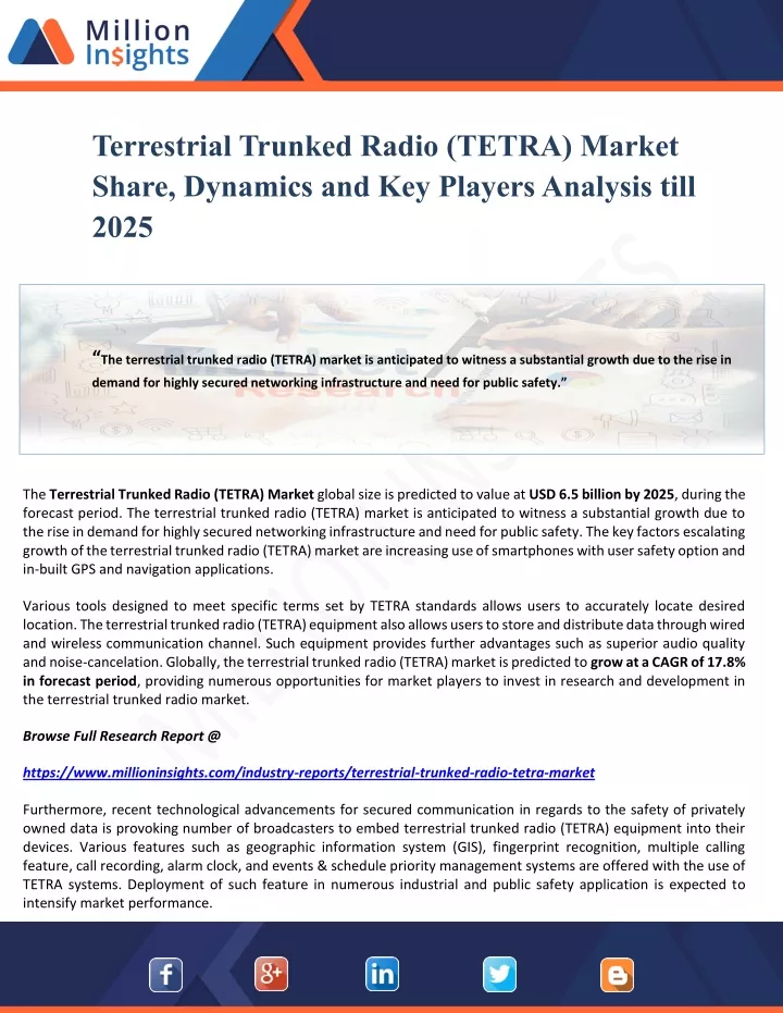 terrestrial trunked radio tetra market share