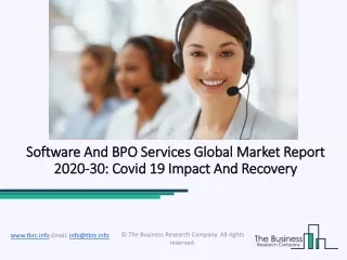 2020 Software And BPO Services Market Size, Growth, Drivers, Trends And Forecast