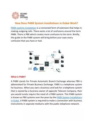 how does pabx system installations in dubai work