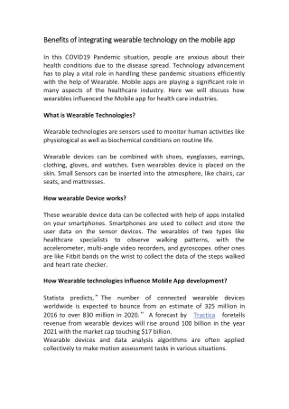 benefits of integrating wearable technology