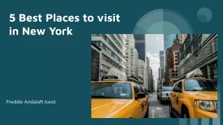 5 Best Places to visit in New York: Freddie Andalaft Joost