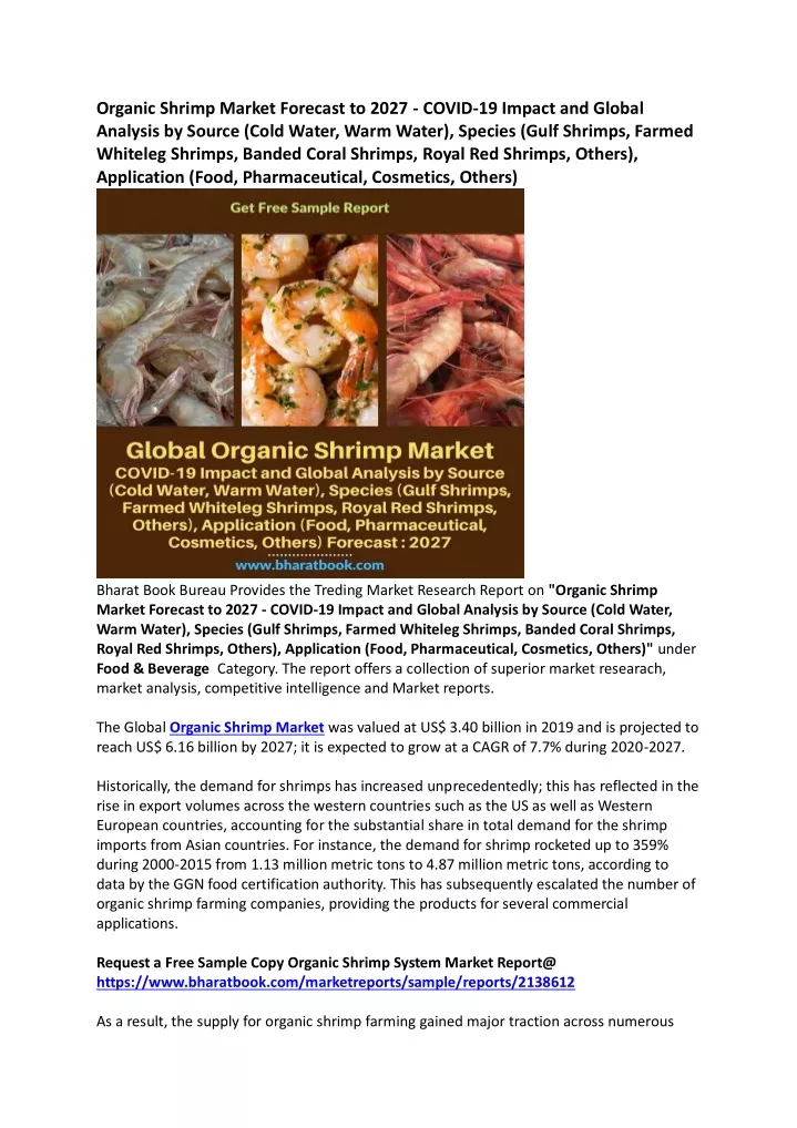 organic shrimp market forecast to 2027 covid