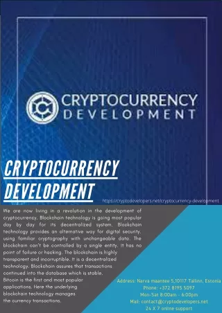 cryptocurrency development