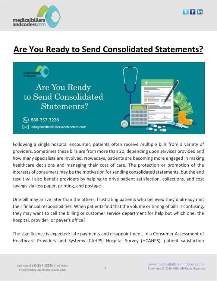 are you ready to send consolidated statements
