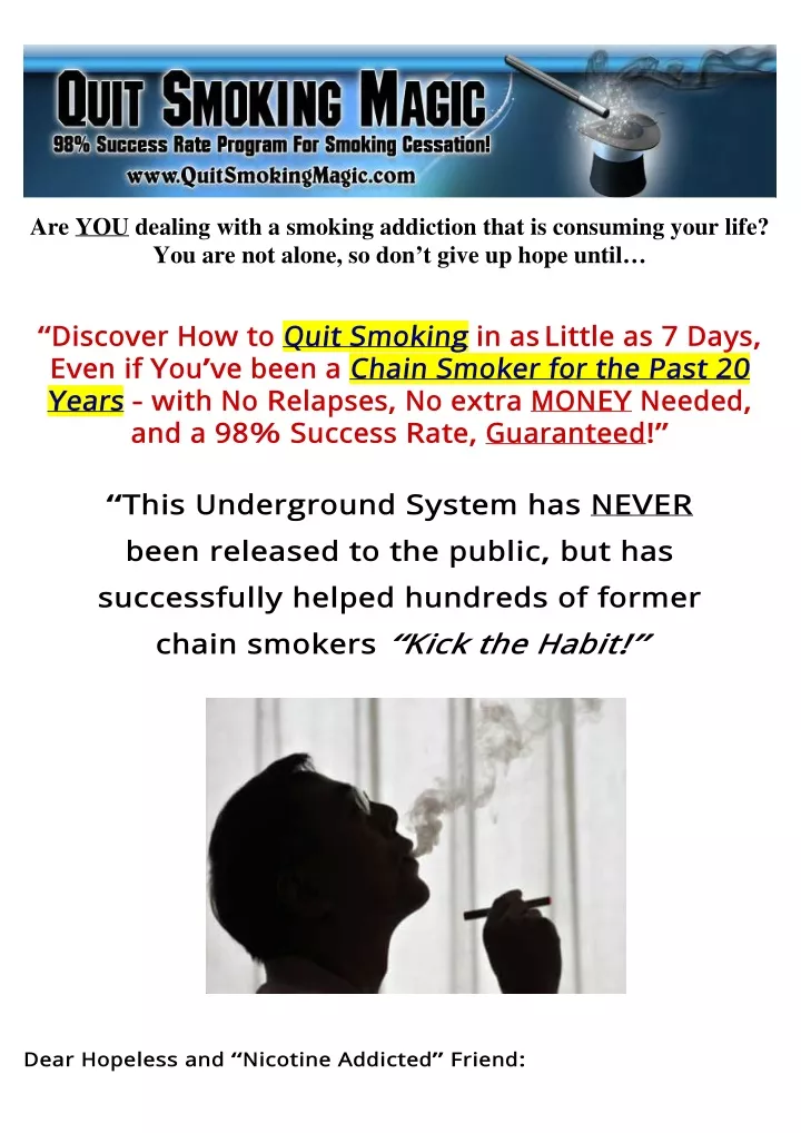 are you dealing with a smoking addiction that