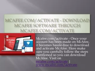 mcafee com activate download mcafee software through mcafee com activate