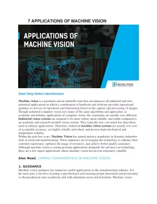 7 applications of machine vision