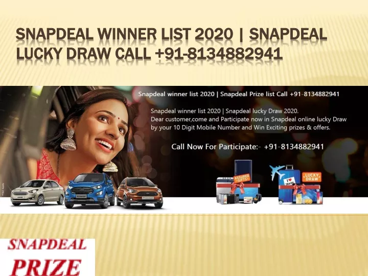 snapdeal winner list 2020 snapdeal lucky draw call 91 8134882941